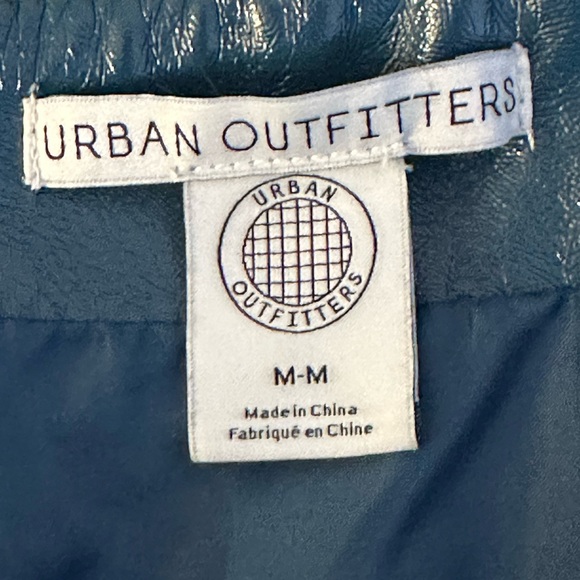 Faux Leather Teal Mini Skirt - Urban Outfitters - Picture 9 of 9